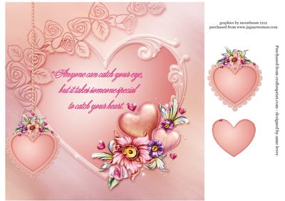 Gorgeous Pink Valentines Verse Topper