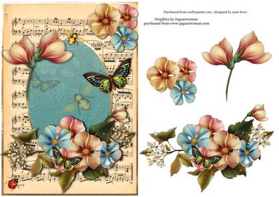 Summer Garden + Sheet Music Frame