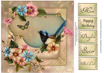 Shabby Chic Summer Garden Large Square Topper