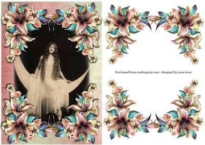 Vintage Fantasy Lilies + Decoupage