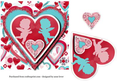 Modern Valentines Stickers Topper + Layers