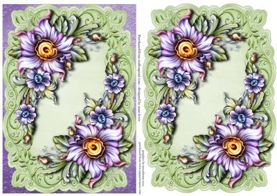 Beautiful Fantasy Flowers Topper & Plaque