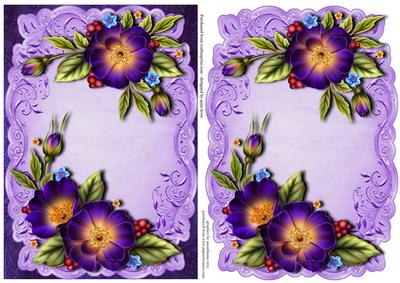Wild Purple Roses Topper & Plaque