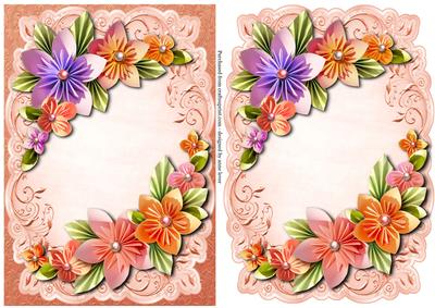 Beautiful Origami Flowers Topper & Plaque