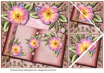 Book of Roses - Wild Pink Roses + Extra Corners