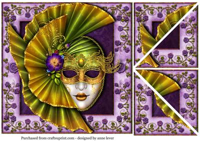 Gorgeous Green Masque & Rose Frame