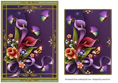 Enchanted Garden Flowers and Flutters Topper & Plaque