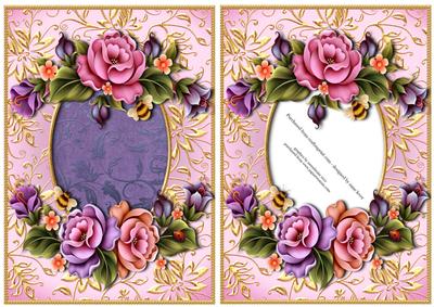 Enchanted Flowers and Gilded Frame Topper & Plaque