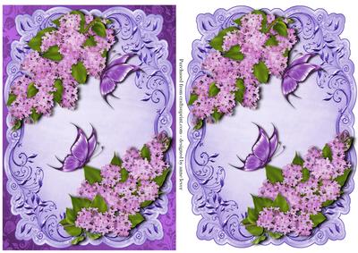 Pale Lilac and Butterflies Topper & Plaque