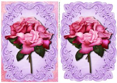 Beautiful Pink Roses Topper & Plaque