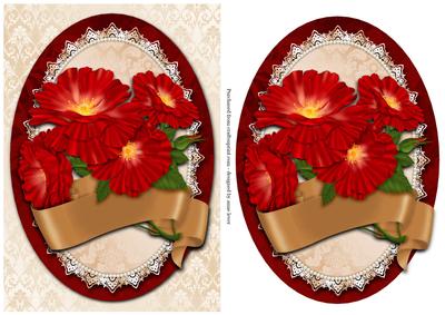 Red Wild Roses Topper & Plaque