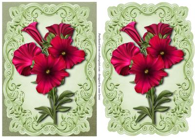 Gorgeous Petunias Topper & Plaque