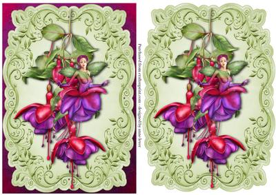 Fabulous Fuschia Fairy Topper & Plaque