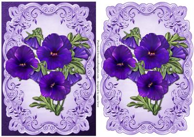 Deep Purple Pansies Topper & Plaque