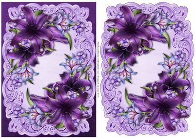 Stunning Dark Shadows Lilies Topper & Plaque
