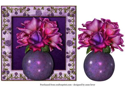 Beautiful Vase of Twilight Roses
