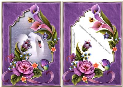 Enchanted Swan & Flowers with Extra Frame