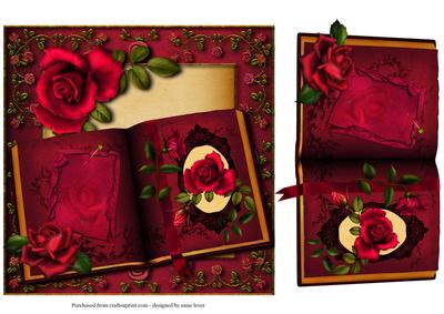Book of Red Roses + Decoupage