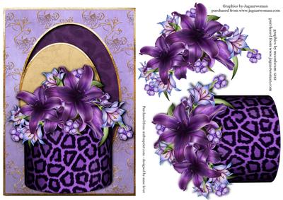 Dark Shadows Lilies & Purple Leopard Gift Box