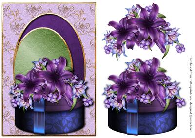 Gorgeous Dark Shadows Lilies in a Gift Box