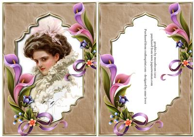 Vintage Beauty & Calla Lilies + Extra Frame