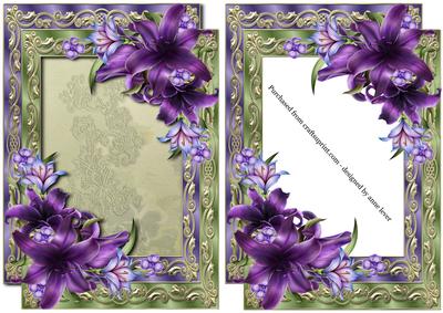 Double Satin Frame & Dark Shadows Lilies