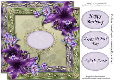 Double Satin Square & Dark Shadows Lilies