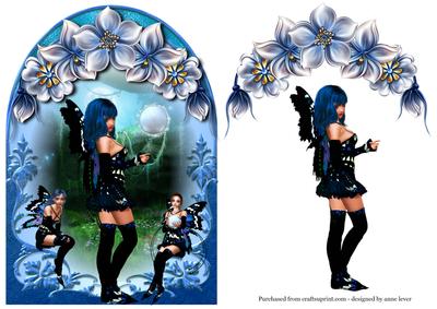 Fairies of Midnight Blue Arch Shaped Topper