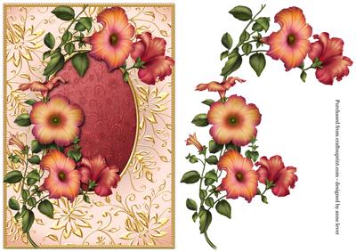 Fantasy Petunias & Gilded Frame