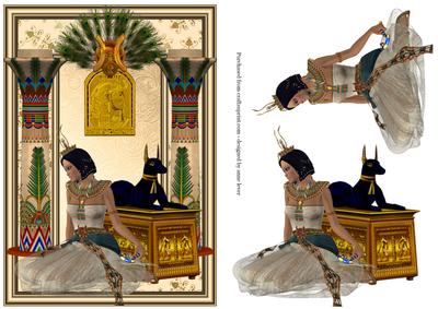 Egyptian Princess + Decoupage