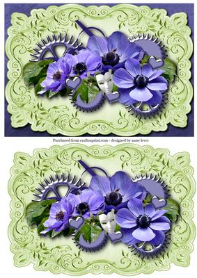 Feminine Steampunk Lilac Flowers + Extra Plaque