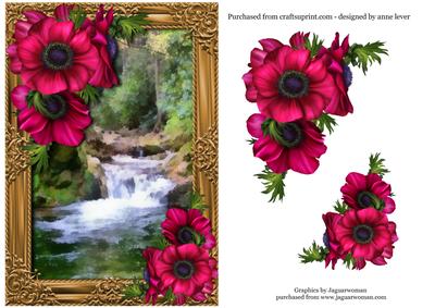 Anemone Watercolour Waterfall + Decoupage