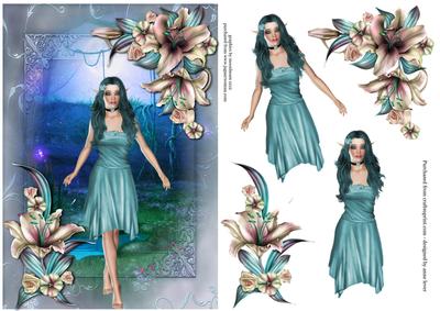 Elven Beauty & Fantasy Lilies + Decoupage