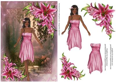 Tropical Elven Beauty & Stargazer Lilies