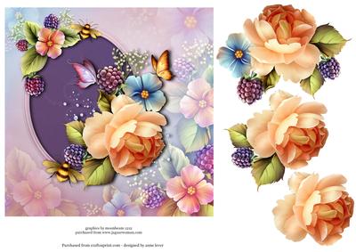 English Roses, Bees & Butterflies + Decoupage