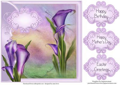 Purple Calla Lilies - Birthday, Mother's Day, Easter