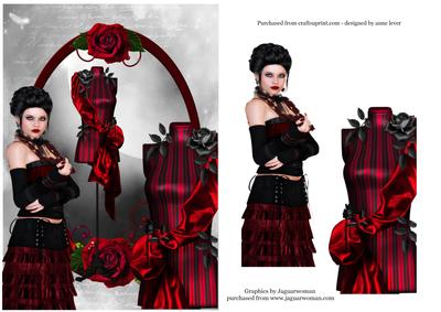 Red & Black Gothic Fierce Couture