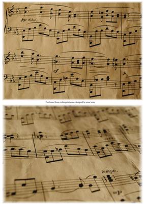 2 Close-up Vintage Sheet Music Backgrounds