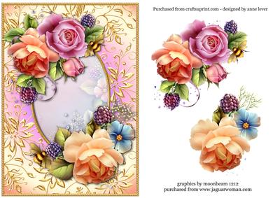 English Roses & Gilded Frame