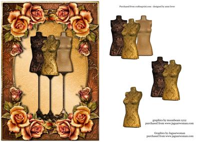 Vintage Dressforms & Roses + Decoupage