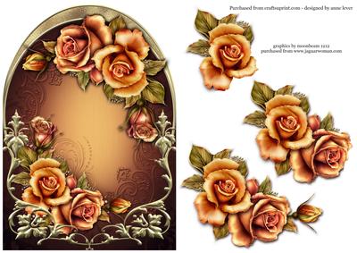 Fantasy Roses Arched Topper + Decoupage