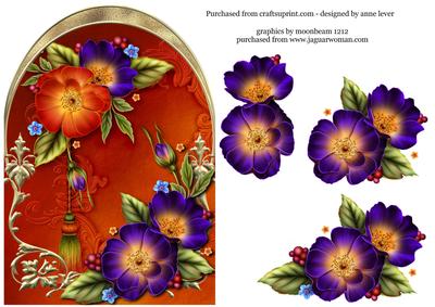 Wild Roses Arched Topper + Decoupage