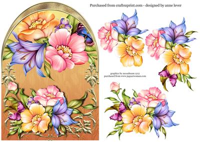 Fabulous Flora Arched Topper + Decoupage