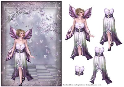 Lilac Fairy & Flutters + Decoupage
