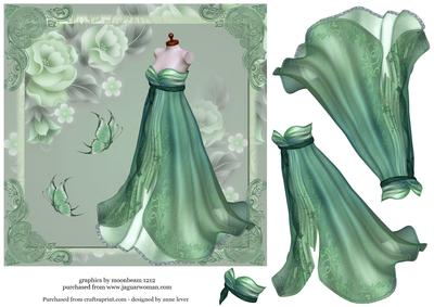 Beautiful Flowing Seafoam Dress
