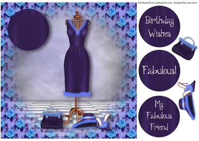 Fabulous Purple Dress & Accessories