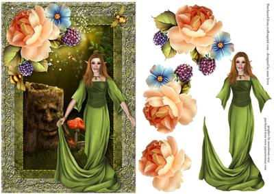 Green Forest Elf & English Rose
