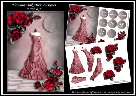 Flowing Pink Dress Mini Kit - 18, 21, Female Etc