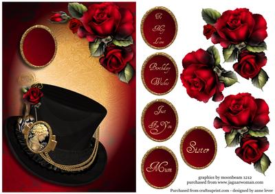 Victorian Steampunk Hat & Sumptuous Roses