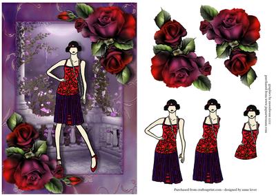 1920's Flapper on the Patio + Blended Roses